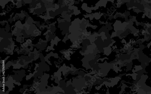 Illustration of an dark abstract background with a camouflage pattern