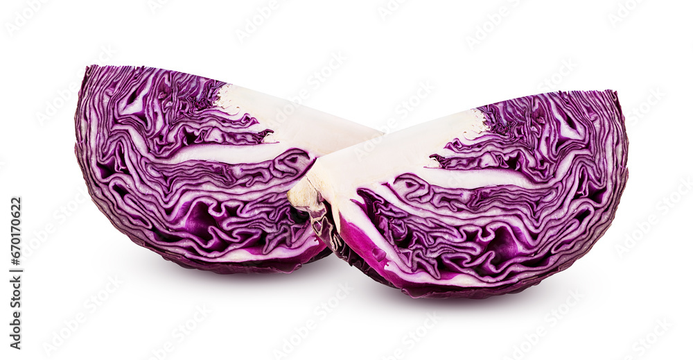Fototapeta premium Two red cabbage slice