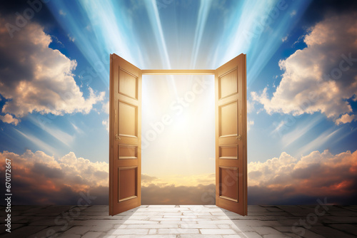 Gateway to the Heavenly Light, open doors to Paradise photo