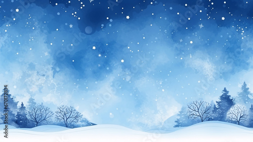 Enchanting Winter Snowscape Crafted by Generative AI for a Magical Seasonal Feel © Ahzrael