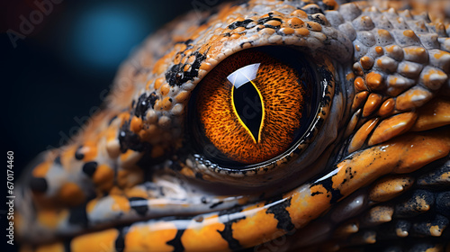 Close-up of the reptile's eye
