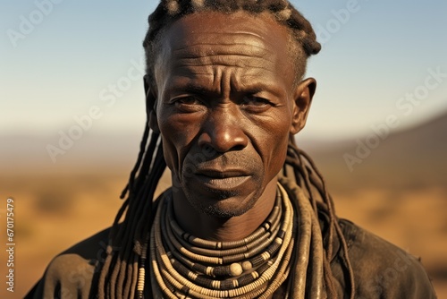 African Zulu man, Tribe. © visoot