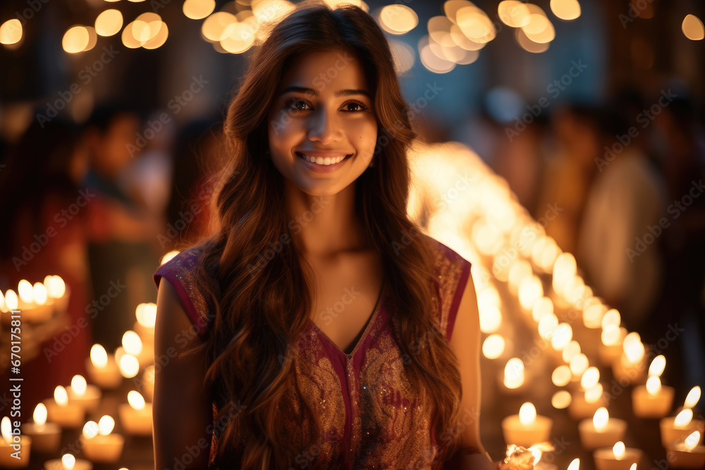 Beautiful Indian woman of Diwali festivities. Beautiful Indian woman of Diwali festivities.