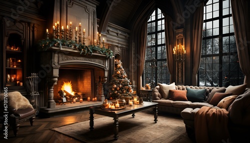 Christmas room interior design