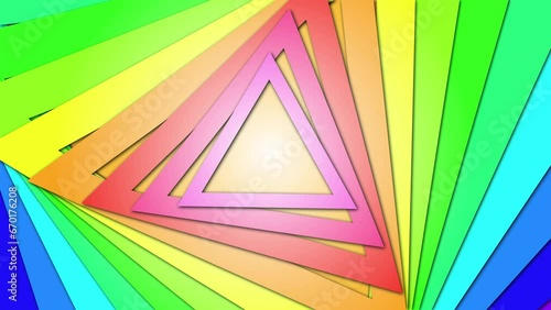 Abstract Triangle Color Changing Motion Design Background, Vj Loop Animation Of Disco Dancing Background, Triangle Geometry Shape Loop Animation Background, Colorful Glowing Triangle Disco Music photo