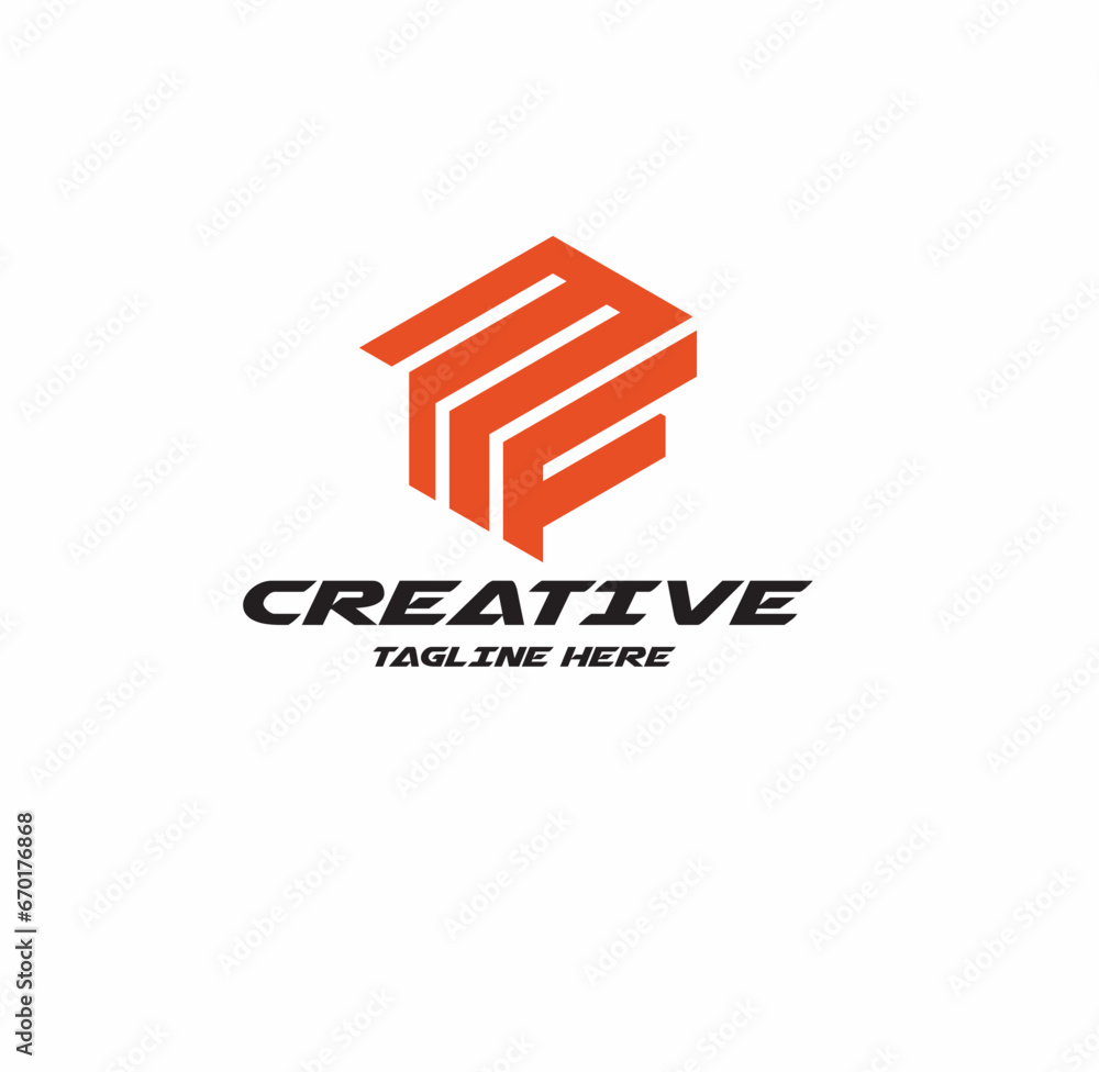 Alphabet letters Initials Monogram logo MF, MF INITIAL, MF letter