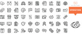 Set of minimalist linear operation icons. Vector illustration