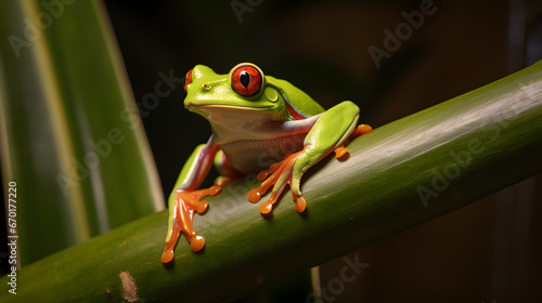 closeup tree frog