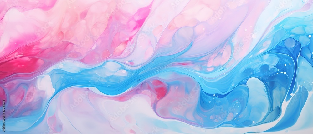 Abstract colorful pink blue colors multicolored art painting illustration texture - watercolor swirl waves liquid splashes