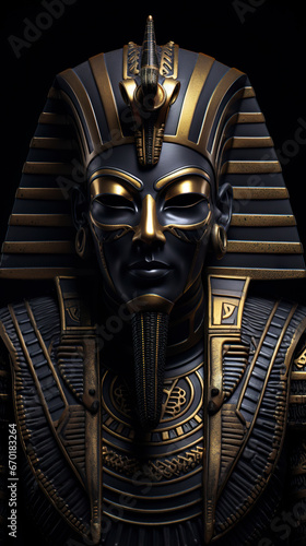 Egyptian dark pharaoh tomb mediumshot terracotta tutankhamun egypt. Dark egyptian Pharaoh. Egypt king portrait.