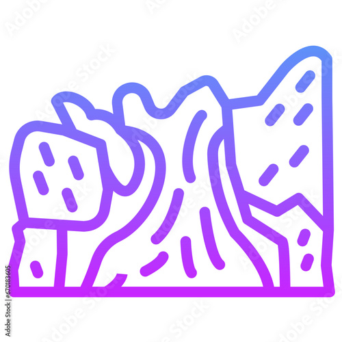 Waterfall Landscape Icon