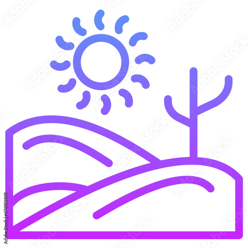 Desert Day Landscape Icon