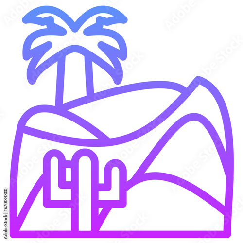 Desert Landscape Icon