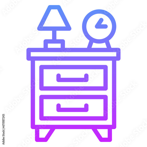 Bedside Table Icon