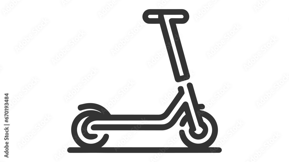Vector scooter icon design isolated on white background Vector scooter icon design isolated on white background