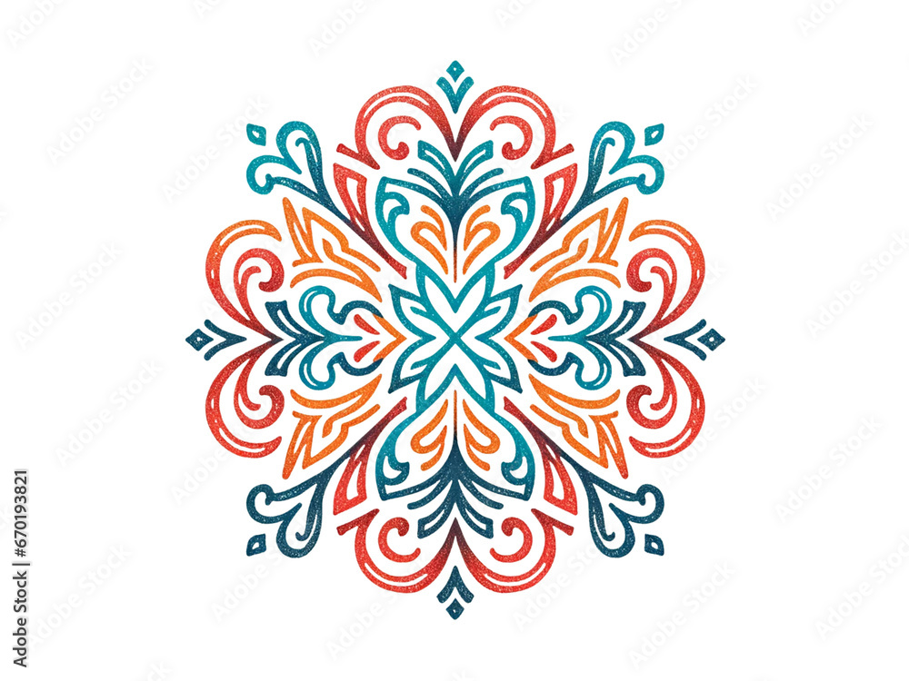 nomadic ornament in a mixed media illustration nomadic ornament in a mixed media illustration