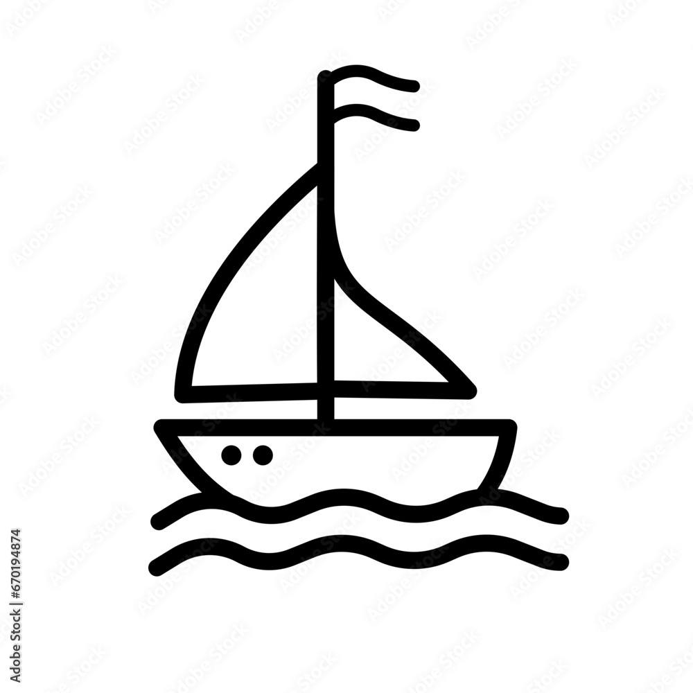 sailboat, yacht, - vector icon sailboat, yacht, - vector icon