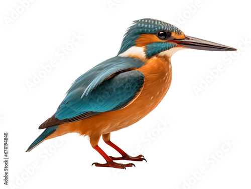 a bird with blue and orange feathers