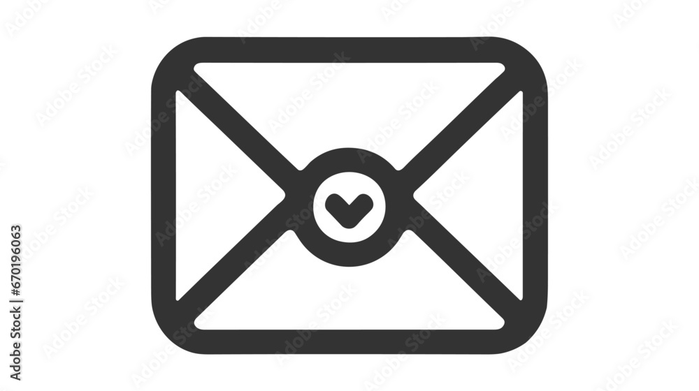Love Letter Vector Outline Icon Design illustration. Love Symbol on White background Love Letter Vector Outline Icon Design illustration. Love Symbol on White background