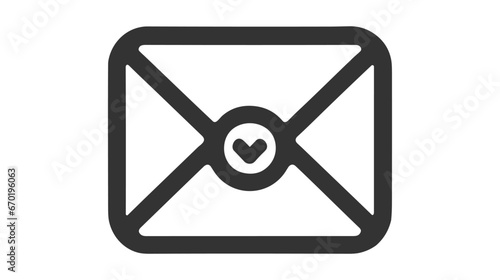 Love Letter Vector Outline Icon Design illustration. Love Symbol on White background