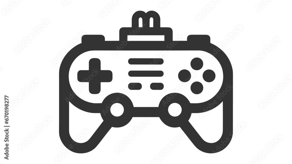 Minimal Gaming Symbol - Stream modern Games - Wireless Controller Icon - Vector Minimal Gaming Symbol - Stream modern Games - Wireless Controller Icon - Vector