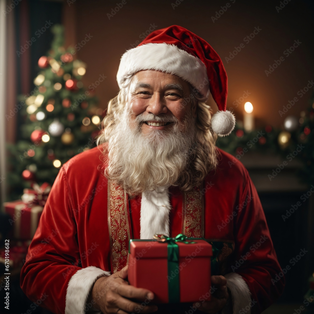 Smiling Santa Gracing the Gift Smiling Santa Gracing the Gift