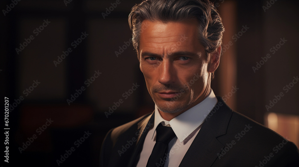 Fortune and Focus: Portrait of a Wealthy Businessman Fortune and Focus: Portrait of a Wealthy Businessman