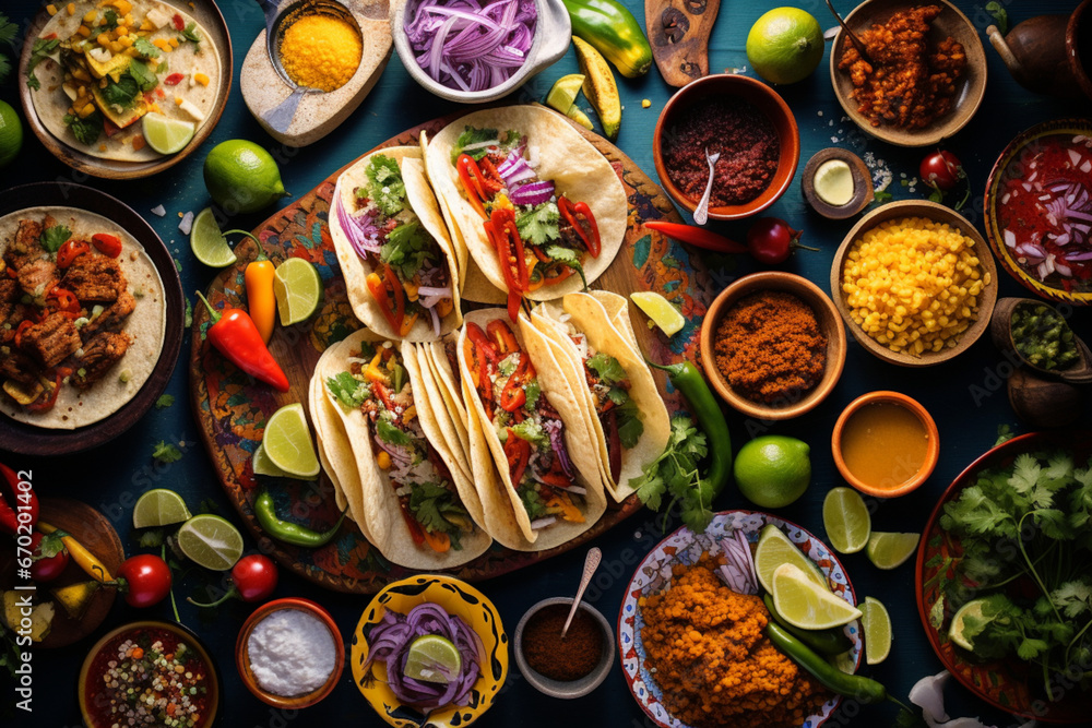 Mexican food - obrazy, fototapety, plakaty 