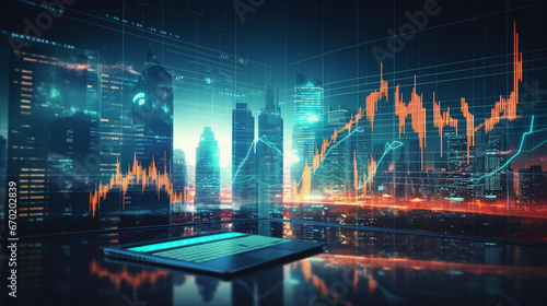 Financial Metropolis: Stock Market Business Concept