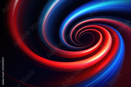 A vibrant and dynamic image featuring a swirl of red, blue, and black colors. This abstract artwork can add a pop of color and energy to any project or design