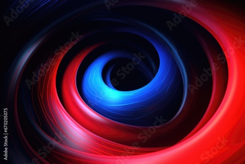 A captivating red and blue swirl on a dark black background. Perfect for adding a touch of vibrant color to any project