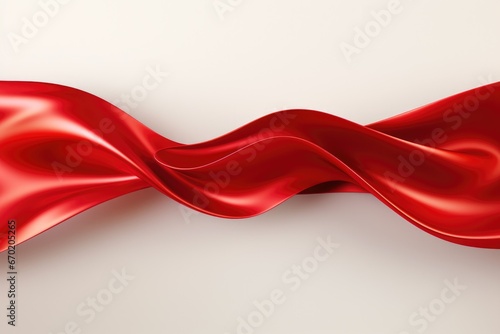 A picture of a red satin fabric with a clean white background. This image can be used for various purposes such as fashion, design, or textile projects