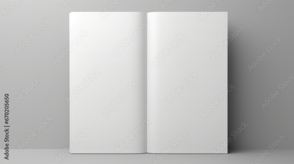 White blank vertical A4 brochure mockup on light background. Blank Mockup White blank vertical A4 brochure mockup on light background. Blank Mockup