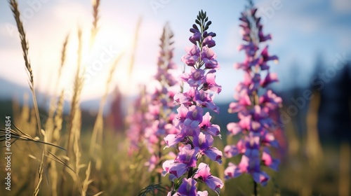 A single Silvermist Snapdragon standing tall in a field, its intricate details and vibrant colors captured in high resolution