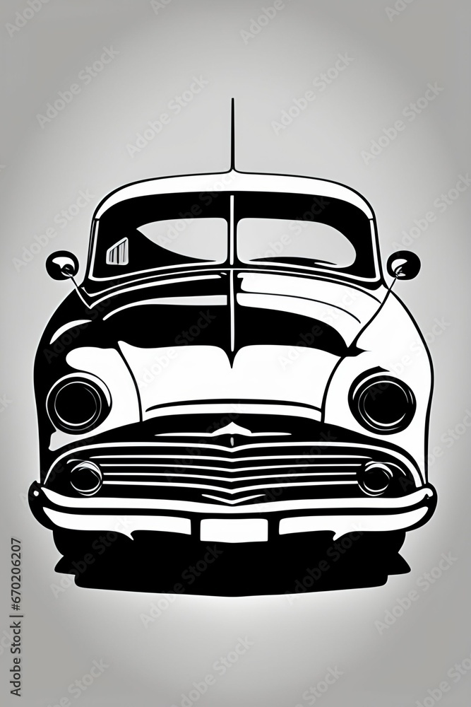 black and white vector image car black and white vector image car
