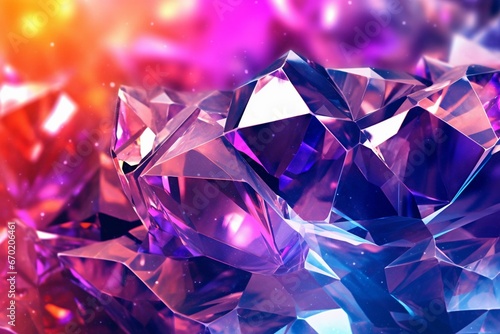 Abstract crystal background. Generative AI