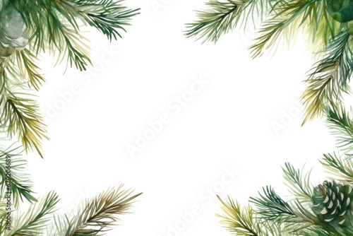 A beautiful watercolor painting of a pine tree on a white background. Perfect for adding a touch of nature to any project or decor