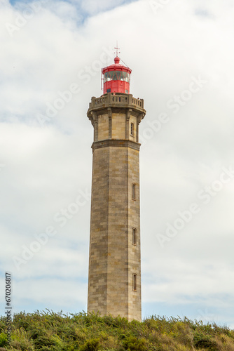 Grand Phare des Baleines lighthouse in the small city of saint-clement