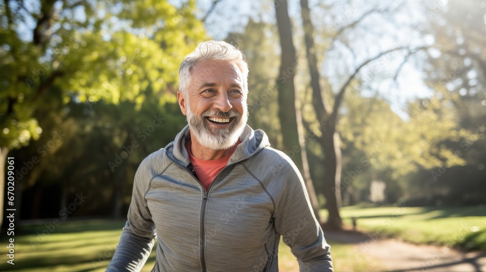 Senior man is jogging outside
Senior man is jogging outside