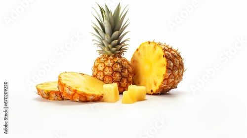 pineapple on white