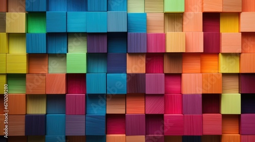 Abstract background with wood blocks