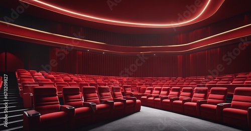 cinema theater interior, 3D rendering cinema theater interior, 3D rendering empty seats in the cinema