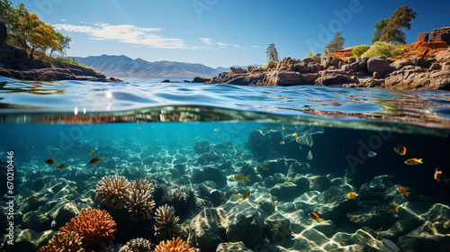 A vibrant, thriving coral reef, symbolizing the potential for restoration and conservation