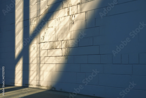 Ornamental shadows on a wall  background.