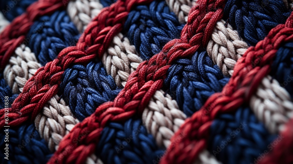 Patriotic Knitting Pattern in Red, White, and Blue