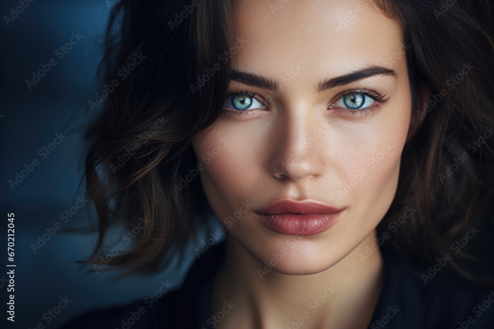 Close-up photo of a female psychologist. Concept of health, peace and balance Close-up photo of a female psychologist. Concept of health, peace and balance