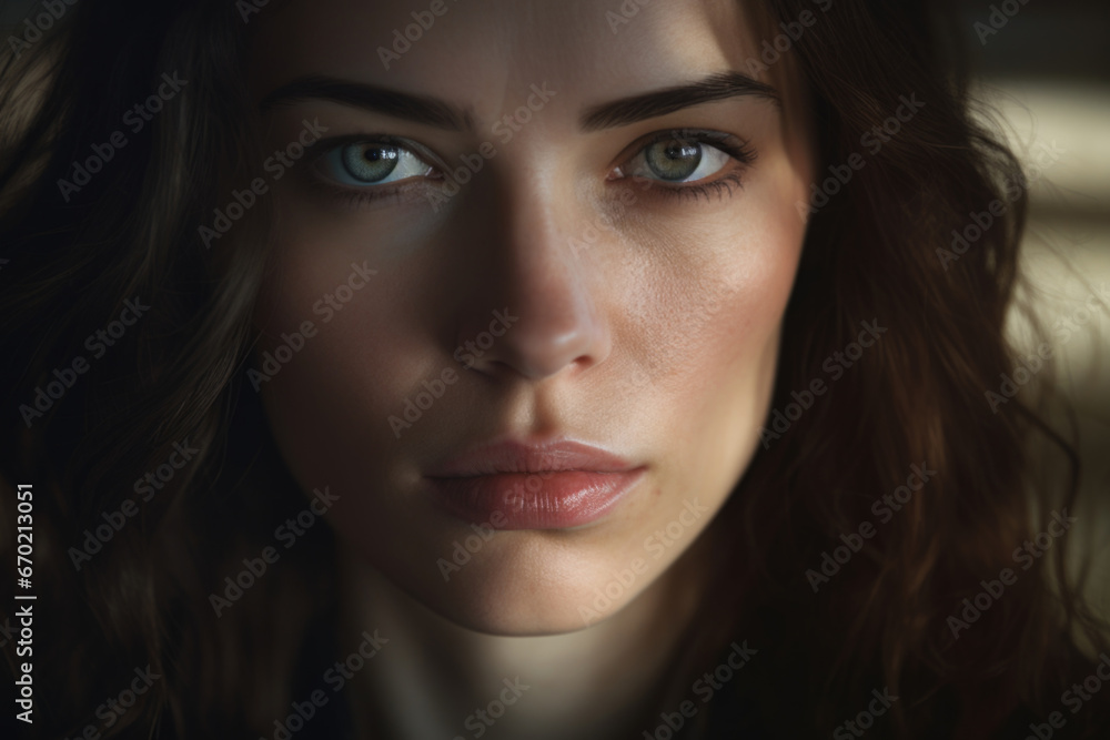 Close-up photo of a female psychologist. Concept of health, peace and balance Close-up photo of a female psychologist. Concept of health, peace and balance