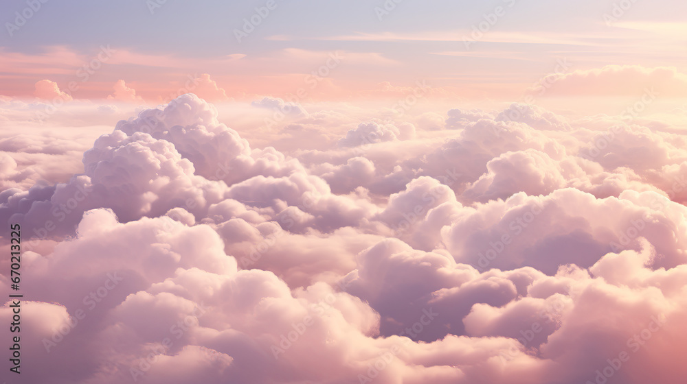 wonderful pink inspired clouds in the sky artwork, wallpaper design