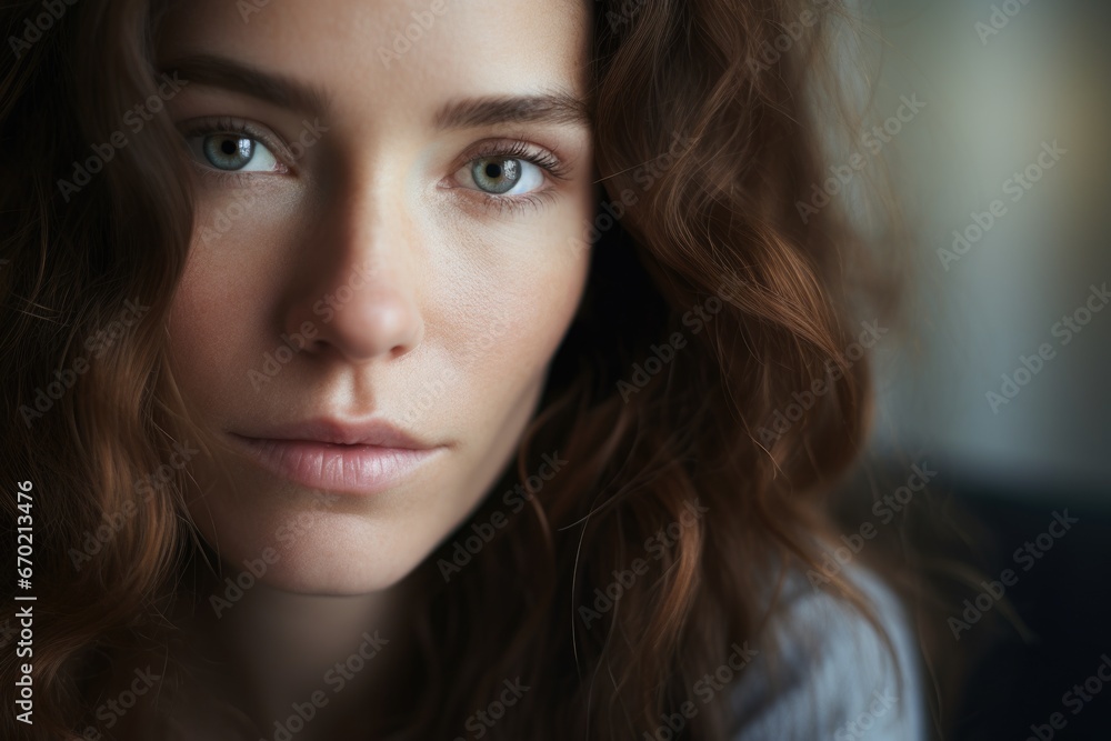 Close-up photo of a female psychologist. Concept of health, peace and balance Close-up photo of a female psychologist. Concept of health, peace and balance