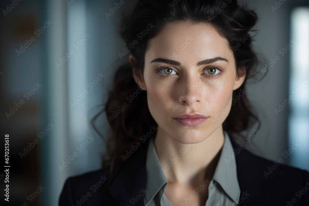 Close-up photo of a female psychologist. Concept of health, peace and balance Close-up photo of a female psychologist. Concept of health, peace and balance